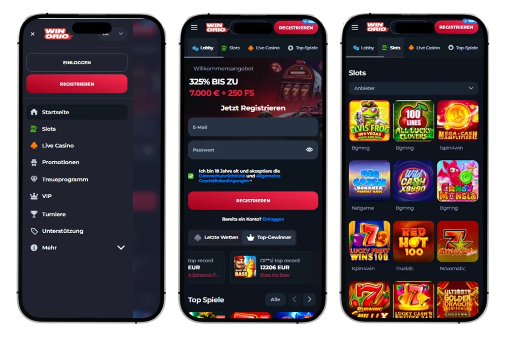 Winorio Casino app