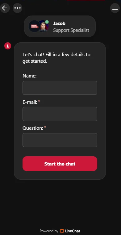 Winorio Casino support