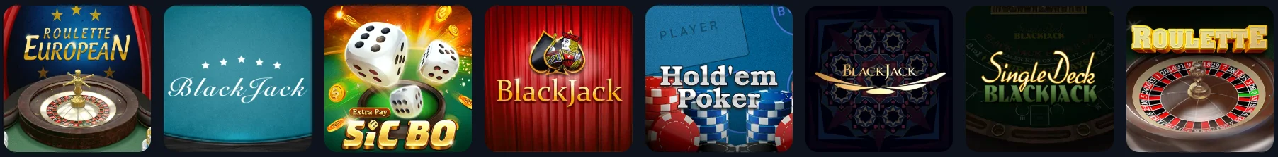 Winorio Casino Tischspiele